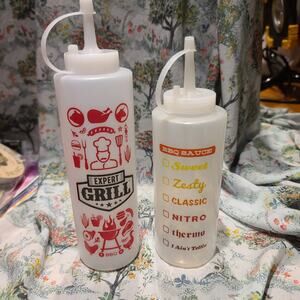 Expert Grill Plastic Condiment Bottle with Top And Sauce Bottle